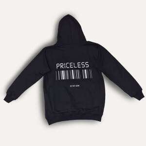 Unisex Oversized Hoodie Cotton Convertible Black