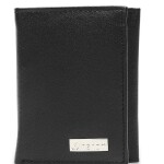 Inahom Tri-Fold Organised Wallet Flat Nappa Genuine and Smooth Leather Upper IM2021XDA0005-001-Black