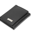 Inahom Tri-Fold Organised Wallet Flat Nappa Genuine and Smooth Leather Upper IM2021XDA0005-001-Black