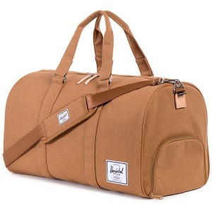 Herschel Leather Duffle Bag In Brown Color