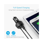 24W Car Charger 2 devices for iPhone XS/Max/XR/X/8/Plus iPad Air 2/Mini 4 PowerIQ for Galaxy Note LG Nexus HTC Black