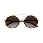 Women's Round Frame Sunglasses - Lens Size: 55 mm