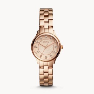 Women's Round Shape Stainless Steel Analog Wrist Watch 30 mm - Gold - BQ1571