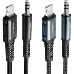 C1-06 Lightning To 3.5mm Aluminum Alloy Audio Cable Grey