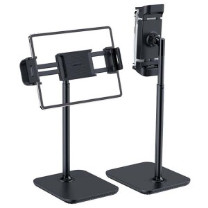 Tablet Holder Mount With Adjustable Height Black